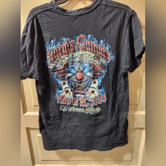 🌴 Sturgis Canada 2014 Veteran Ride Merritt BC Graphic Tshirt - Picture 5 of 6